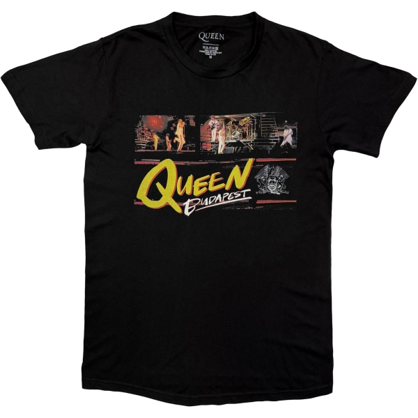 Queen - Budapest Stage Uni Bl T-Shirt in der Gruppe MERCH / Kleidung / T-Shirts bei Bengans Skivbutik AB (5695338r)