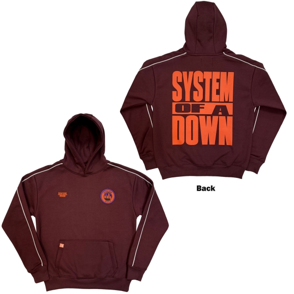 System Of A Down - Dusseldorf Event Tour 26 Uni Maroon Hoodie in der Gruppe MERCHANDISE / Kapuzenpullover / Nyheter / Hårdrock bei Bengans Skivbutik AB (5695346r)