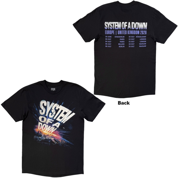 System Of A Down - Admat Tour 26 Uni Bl T-Shirt in der Gruppe MERCHANDISE / T-shirt / Nyheter / Hårdrock bei Bengans Skivbutik AB (5695353r)