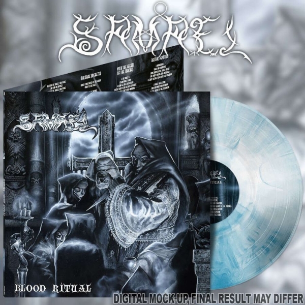 Samael - Blood Ritual (White Royal Blue Marb in der Gruppe VINYL / Kommande / Hårdrock bei Bengans Skivbutik AB (5696461)
