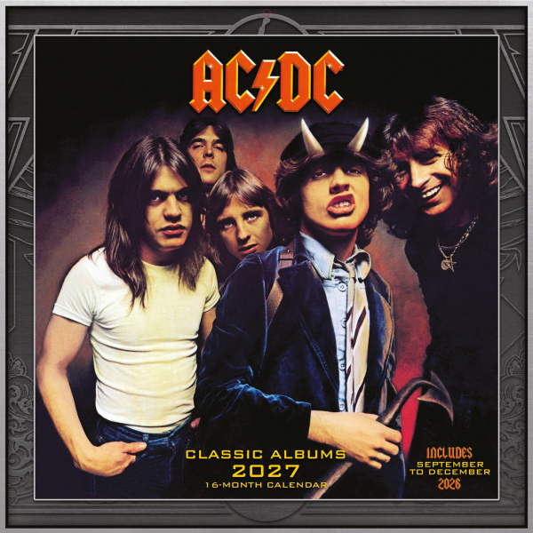 Ac/Dc - Albums 2027 30X30 Square Calendar in der Gruppe MERCH / Gadgets & Kleinkram / Kalender bei Bengans Skivbutik AB (5696517)