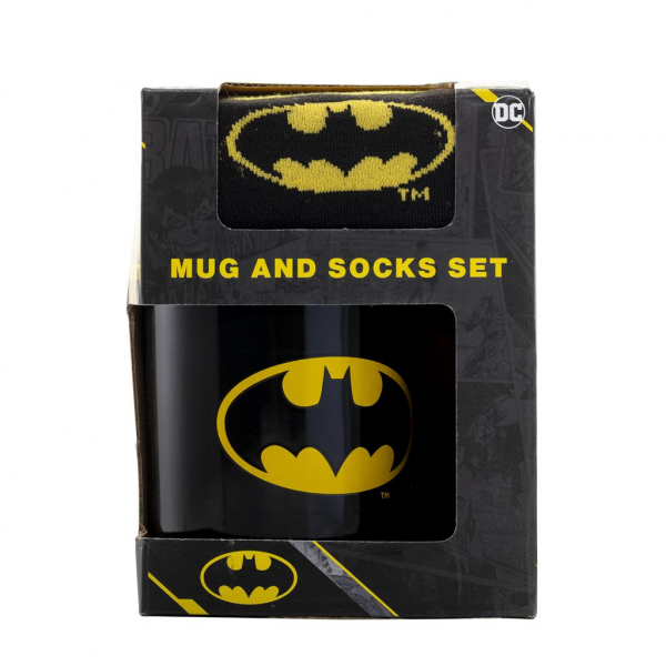 Batman - Symbol Mug & Sock Set in der Gruppe MERCH / Wohnen & Deko / Tassen bei Bengans Skivbutik AB (5696532)