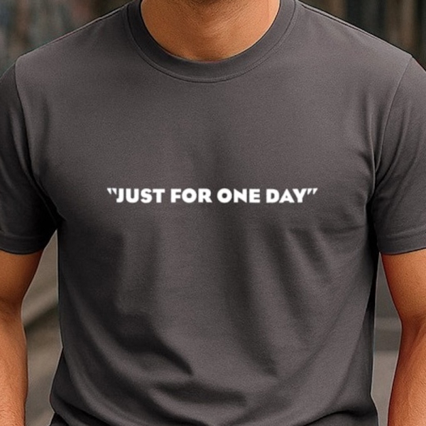 David Bowie - Just For One Day T-Shirt in der Gruppe MERCHANDISE / T-shirt / Nyheter / Pop-Rock bei Bengans Skivbutik AB (5697589r)
