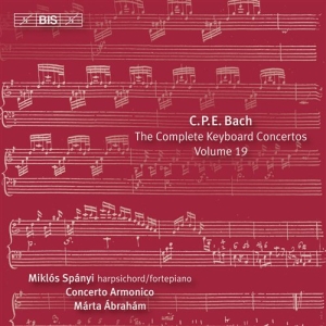 Cpe Bach - Keyboard Concertos Vol 19 in der Gruppe CD bei Bengans Skivbutik AB (572254)