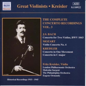 Bach/Mozart/Kreisler - Violin Concertos in der Gruppe Externt_Lager / Naxoslager bei Bengans Skivbutik AB (595602)