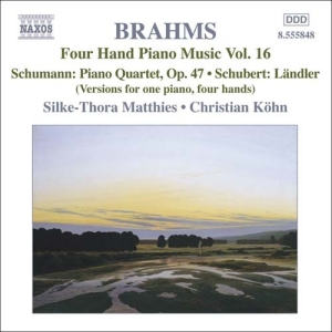 Brahms - Piano Music 4 Hands, Vol. 16 in der Gruppe Externt_Lager / Naxoslager bei Bengans Skivbutik AB (621376)