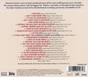 Carter Clarence - Fame Singles Volume 2 1970-73 in der Gruppe CD / Pop-Rock,RnB-Soul bei Bengans Skivbutik AB (631752)
