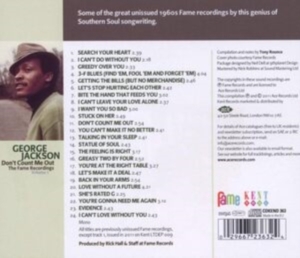 Jackson George - Don't Count Me Out: The Fame Record in der Gruppe CD / Pop-Rock,RnB-Soul bei Bengans Skivbutik AB (685350)