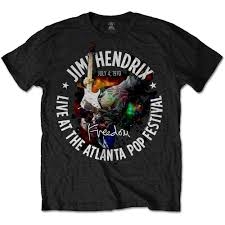 Jimi Hendrix - Atlanta Pop Festival 1970 Mens Black in der Gruppe MERCH bei Bengans Skivbutik AB (2626324r)