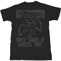 Led Zeppelin/ T-shirt - USA '77  (Men Black) (L)