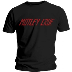 Mötley Crue/ Mötley Crue unisex tee : Distressed logo (S)