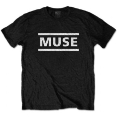 Muse/ Unisex Tee: White Logo (M)