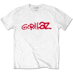 Gorillaz/ Gorillaz Unisex T-Shirt: Logo (White) (S)