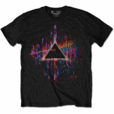 Pink Floyd - Pink Floyd Unisex T-Shirt: Dark Side of the Moon Pink Splatter (black)