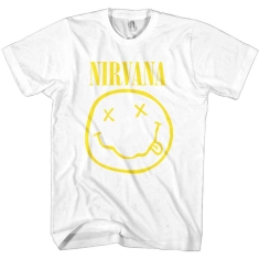 Nirvana - Happy Face Boys T-Shirt Wht