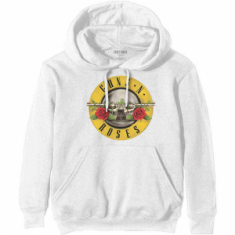 Guns N Roses - Classic Logo Uni Wht Hoodie