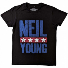 Neil Young - Stars Logo Uni Bl T-Shirt