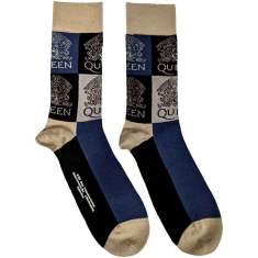 Queen - Crest Blocks Uni Navy Socks (Eu 36-40)