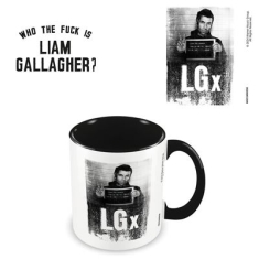 Liam Gallagher - (Who Is Liam?) Black Coloured Inner Pod Mug
