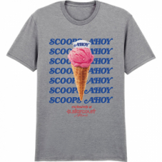 Stranger Things - Scoop Ahoy Ice Cream Uni Grey T-Shirt