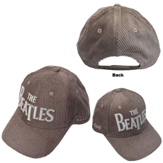 The Beatles - Drop T Logo & Apple Corduroy Grey Baseball Cap