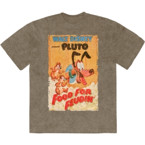 Disney - Pluto Food For Feudin' Stone Wash Uni Green T-Shirt
