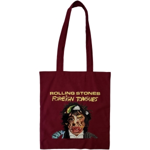 The Rolling Stones - Foreign Tongues (Red) Cotton Tote Bag