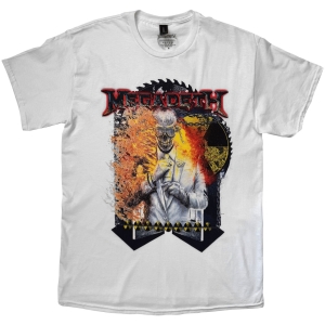 Megadeth - Vic Sawblade Uni Wht T-Shirt