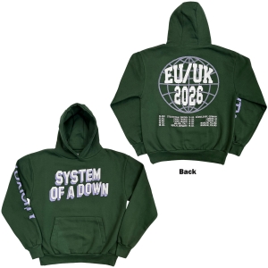 System Of A Down - Hollywood Logo Tour 26 Uni Green Hoodie