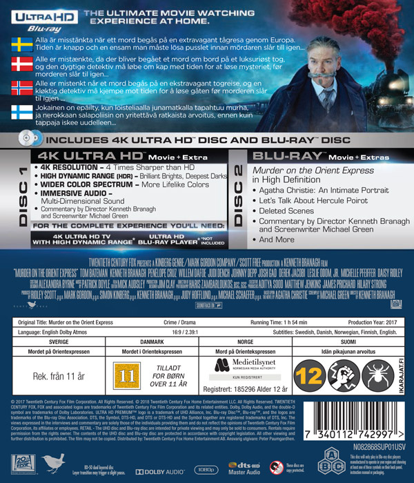 Movie - Murder On The Orient Express Uhd