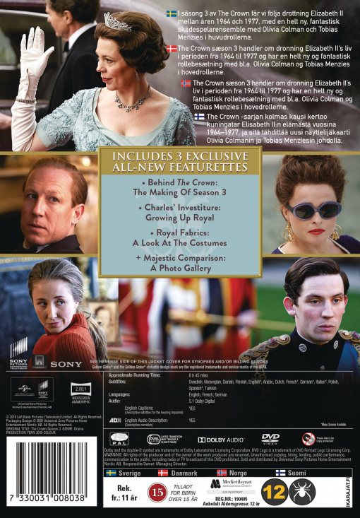 Movie - Crown, The - Season 3 Dvd S-T