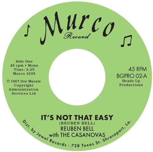 Bell Reuben With The Casanovas - It's Not That Easy / Hummin' A Sad