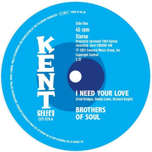 Brothers Of Soul - I Need Your Love / Can't Nobody