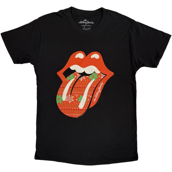 Rolling Stones - Christmas Tongue Uni Bl_T-Shirt  (XL)