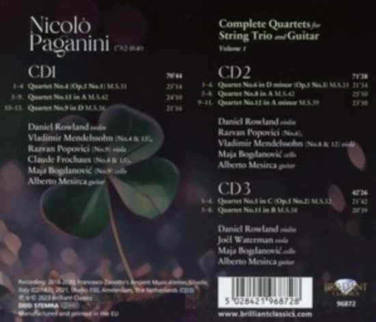 Paganini Nicolo - Paganini: Complete Quartets For Str