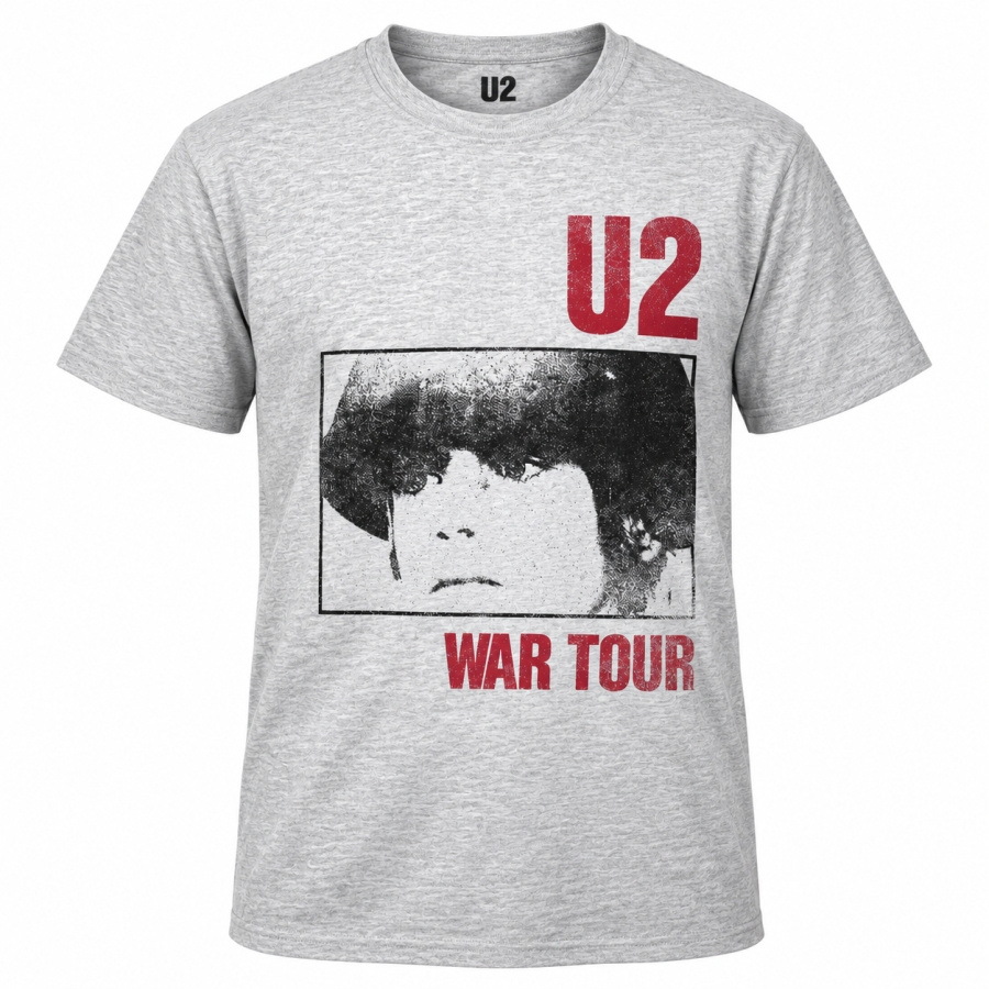 U2 - War Tour Uni Grey T-Shirt