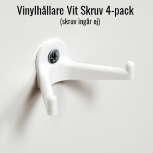VinylZubehör - Vinylhalter Vit För Skruv 4-pack