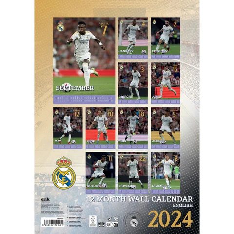 Real Madrid Fc - Real Madrid Fc 2024 A3 Calendar