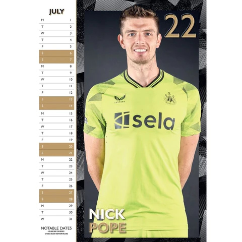 Newcastle United Fc - Newcastle United Fc 2024 A3 Calendar