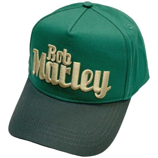 Bob Marley - Text Logo Green Mesh-Back C