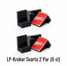 Vinylhalter - LP-Krokar Svarta 2 Par (6 st)