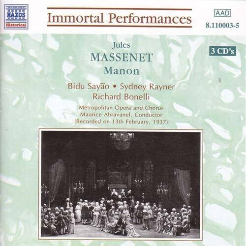 Massenet Jules - Massenet: Manon