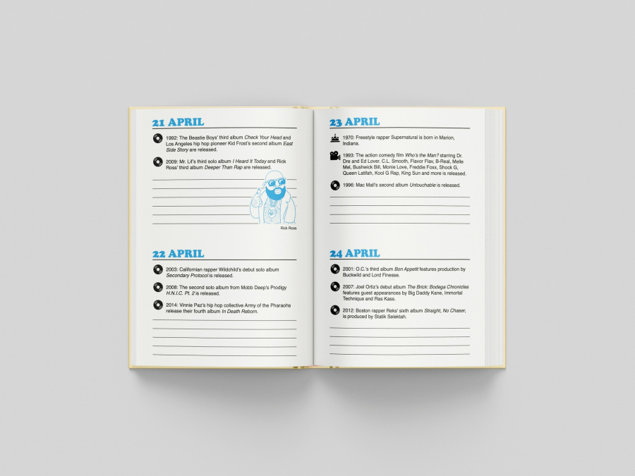 Björn Almqvist Mark 563 - Hip Hop Journal: A Daily Planner
