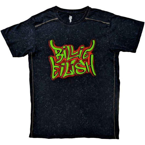 Billie Eilish - Graffiti Snow Wash Uni Bl   (2XL)