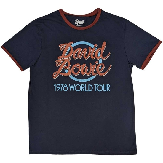 David Bowie - 1978 World Tour Ringer Uni Navy   