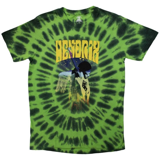 Jimi Hendrix - Hear The Vibe Uni Green Dip-Dye   