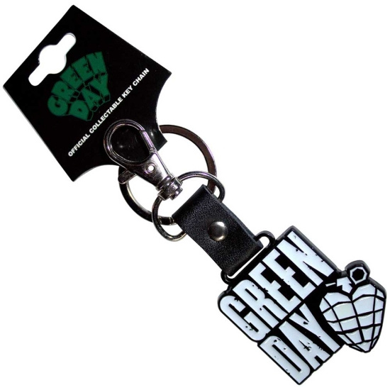 Green Day - Stacked Logo & Grenade Keychain