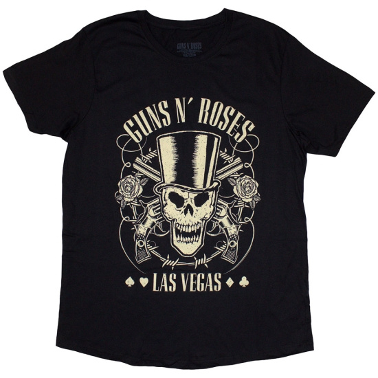 Guns N Roses - Top Hat Skull & Pistols Lv Lady Bl    S