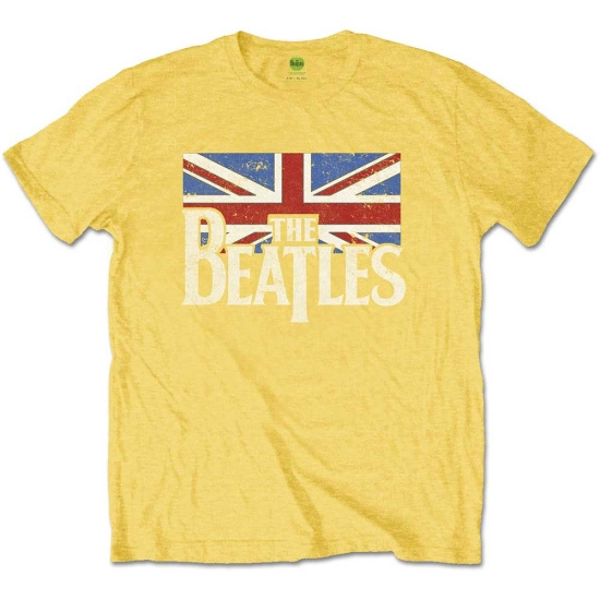 The Beatles - Drop T Logo & Vint Flag Boys Yell