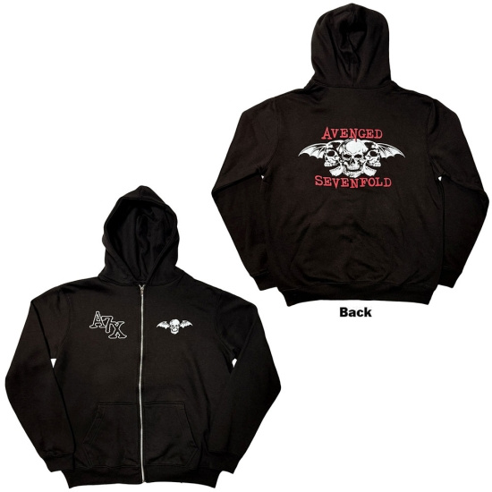 Avenged Sevenfold - Dead Head Uni Bl Zip Hoodie